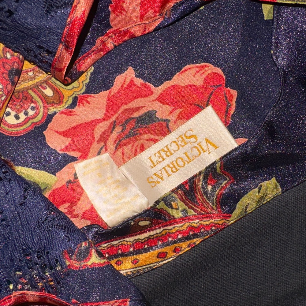 Victoria's Secret Navy and Red Floral Design